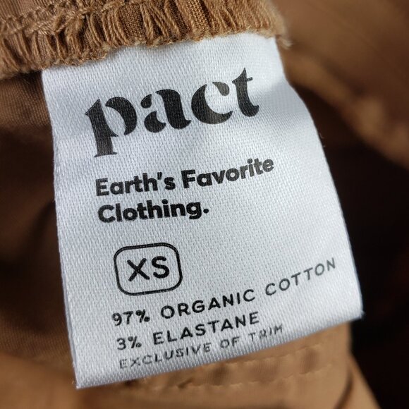 PACT Jogger Pants Organic Cotton size XS Caramel Brown Boho Resort Lounge Casual - Picture 4 of 9